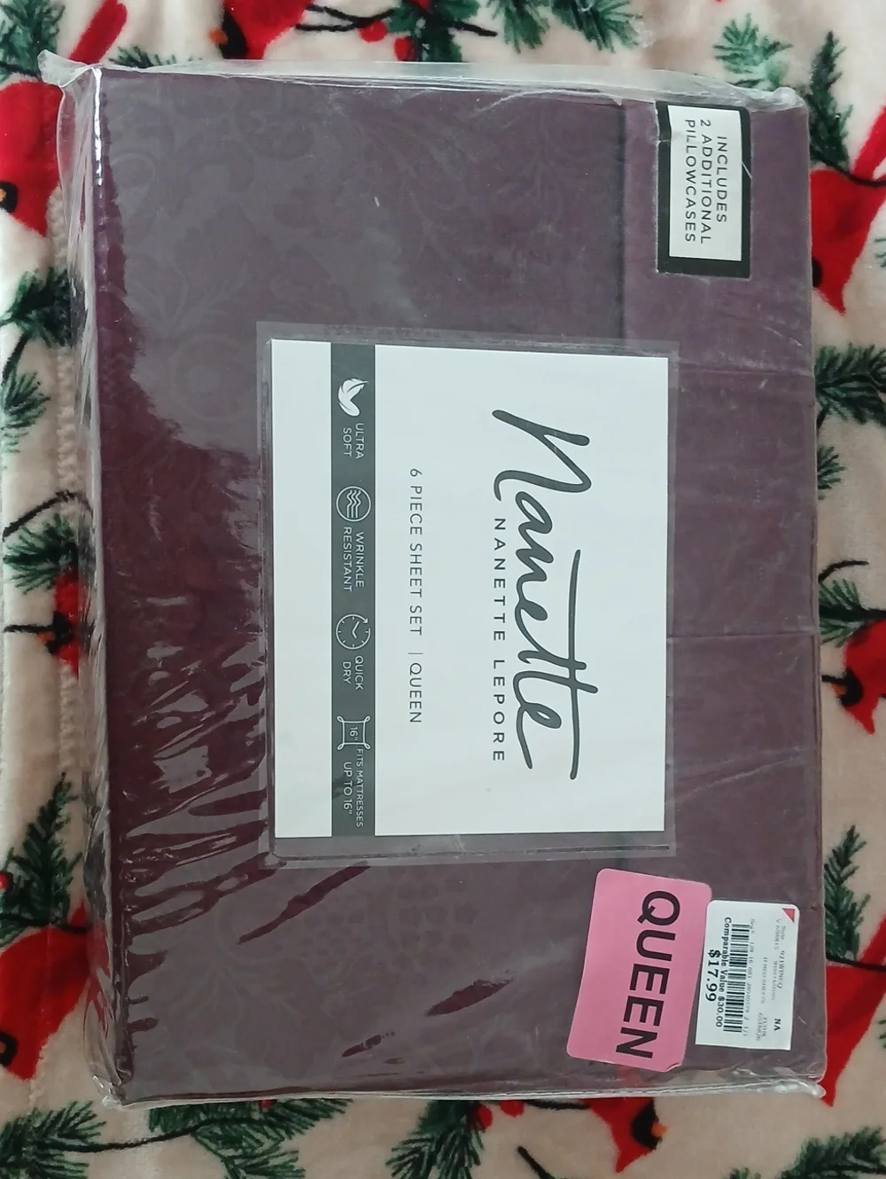 Nanette Lepore Queen Sheet Set in Plum